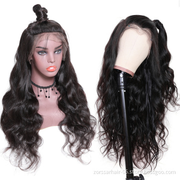 13*4 Body Wave Glueless Swiss Lace Frontal Wigs Raw Indian Human Hair Lace Wigs Virgin Cuticle Aligned Body Wave Lace Front Wig